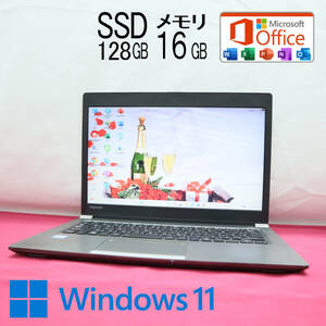 ★中古PC 高性能6世代i3！M.2 SSD128GB メモリ16GB★R63/B Core i3-6006U Win11 MS Office2019 Home&Business 中古品 ノートPC★P70095