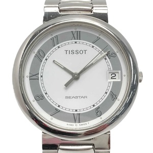 ☆☆ TISSOT ティソ SEASTAR シースター デイト N580 ホワイト クォーツ メンズ 腕時計 傷や汚れあり