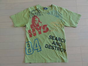 美品 HYSTERIC GLAMOUR アイコンプリント 半袖Tシャツ 緑 Sサイズ 02201CT11