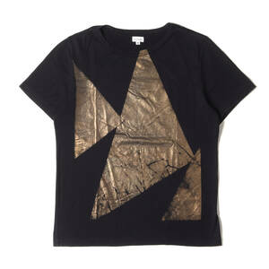 Paul Smith ポールスミス Tシャツ サイズ:M グラフィック 箔プリント クルーネック 半袖Tシャツ ブラック 黒 トップス カットソー 日本製
