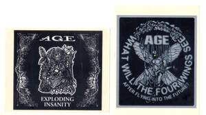 AGE EXPLODING INSANITY WHAT WILL FOUR WINGS STICKER ステッカー crust hard core gism gauze gloom framtid sds s.d.s hakuchi