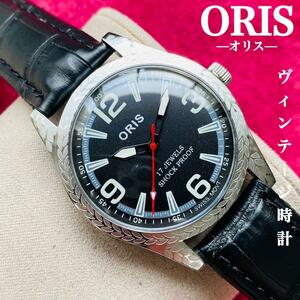 ORIS/オリス★【整備済み】超美品・稼働品/ヴィンテージ/スイス/ 17J/メンズ腕時計/アンティーク/機械式手巻き/アナログ/革ベルト956