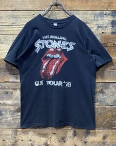 2006 オフィシャル　THE ROLLING STONES　“US TOUR 78” Tシャツ　size:M程度　ブラック　/　vintage ローリングストーンズ ツアーTee 黒
