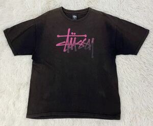 stussy　ステューシー　半袖　Tシャツ　ブラック　メンズ　Lサイズ　メキシコ製　アメカジ　ストリート