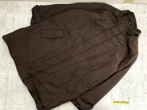 Eddie Bauer エディーバウアー メンズ ナイロン 比翼ジップ 中綿 ジャケット コート M 焦げ茶 ナイロン