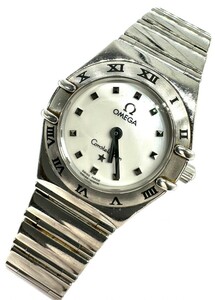 良品 オメガ QZ 1561.71 コンステレーション ミニ マイチョイス ホワイトシェル文字盤 レディース腕時計 