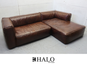 ■P289■展示品■HALO/ハロ■NEW TRIBECA SOFA /ニュー トライベッカ ソファ■本革/総革■カウチソファセット■3PSOFA■