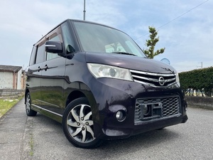 超美車☆車検２年満タン　ルークスハイウェイスター紫　フルセグTV,ＤＶＤ,ナビ　修復歴なし　スマートキー　純正アルミホイール　