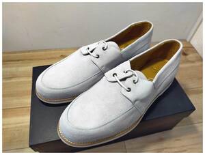 SHIPS DECK DRESS SHOES WHITE 白 レザー デッキドレスシューズ SIZE 44 29cm MADE IN ITALY イタリア ARTIOS 新品 未使用