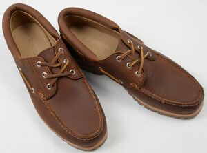 ●TimberLandティンバーランドAuthentics 3 Eye Classicボートシューズ(A5S2M,US9.5(27.5),濃茶Rust Full Grain)新品