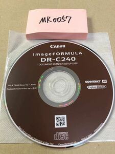 MK0057/中古品/Canon imageFORMULA 　DR-C240/ISIS & TWAIN Driver Ver. 1.4 SP2/CaptureOnTouch V4 Pro Ver.4.2.30