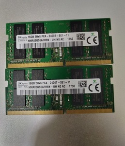  PC4 2400T 16GB x 2枚 計32GB DDR4メモリ