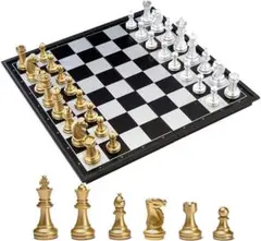 【M2141-48-26】チェスセット 国際チェス マグネット式 折りたたみ盤