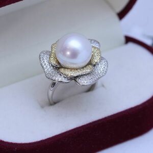 リング 真珠指輪 真珠アクセサリ 天然真珠 淡水真珠 本真珠 誕生日プレゼント 新型 女性 フリーサイズ 上質真珠 パーティー 新品 zz93