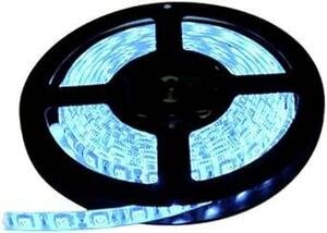LEDテープライト 12V 防水 両端子 5メートル 3チップ (アイスブルー色/白ベース