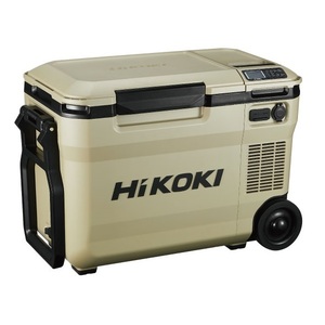 HiKOKI UL18DBA(WMBZ) コ－ドレス冷温庫 庫内容量:25L 蓄電池付セット サンドべ－ジュ 2部屋モ－ドで冷蔵と冷凍が同時にできる 新品