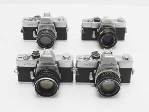 ★訳あり大特価★ ミノルタ MINOLTA MF ボディ 50mm レンズ4台セット ★シャッターOK！ #TA2496