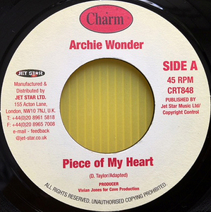 ★Archie Wonder「Piece of My Heart」UK盤EP(2001年)レゲエ★