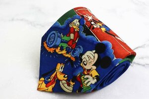 ディズニー Disney キャラクター柄 ミッキーマウス TDL ドナルドダック プルート メンズ ネクタイ ネイビー