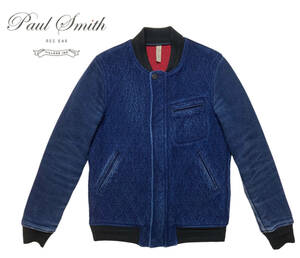 RED EAR レッドイヤー Paul Smith ポールスミス 刺し子 ジャケット デニム ブルゾン インディゴ ボンバージャケット スタジャン M 日本製