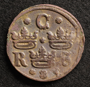 スウェーデン 1/4オーレ銅貨（1634-1642）クリスティーナ女王時代[E358]コイン