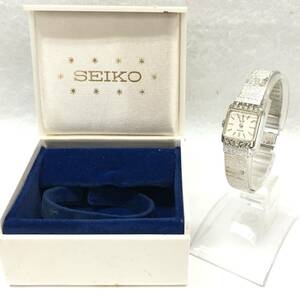 SEIKO セイコー 21-3140 レディース 腕時計 アナログ 2針 17石 17JEWELS シルバー ホワイト文字盤 手巻き 動作有 ジャンク品