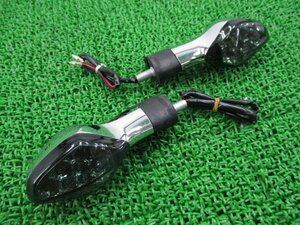 CBR250R ウインカー 左右 社外 中古 バイク 部品 LED スモークレンズ コケキズなし カスタム素材に