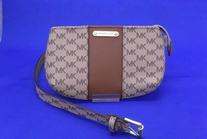 マイケルコース MICHAEL KORS 美品ファニーパック ボディバッグ ミニショルダー鞄ウエストポーチMK L／XL 茶 556137