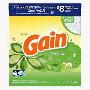 Gain HEC Ultra Original Powder Detergent 80 Loads 91 Oz by GAIN