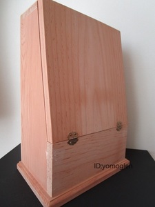 未使用★トールペイント　素材　白木　キャビネット　ボックス　大きめ　カントリー雑貨　木製　パイン材　アメリカ製　収納箱