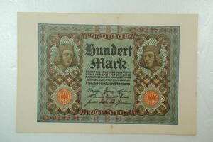 ドイツ紙幣　1920年　100マルク