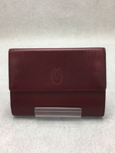 Cartier◆3つ折り財布/レザー/BRD/レディース