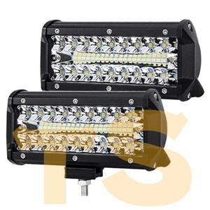 除雪機 船舶 3P120W ジムニー ランクル ホワイト 2個 6500K 12V/24V 240W 投光器 前照灯 LED ワークライト 作業灯 ..新品.. トラック