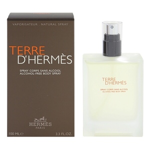 テール ドゥ エルメス アルコールフリー ボディ スプレー 100ml 香水 フレグランス TERRE D HERMES ALCOHOL-FREE BODY 新品 未使用