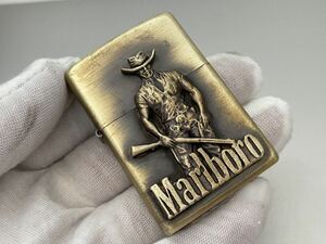 1円 ZIPPO ライター マルボロ Marlboroジッポ Zippoオイルライター真鍮製 中古品 喫煙グッズ ジッポー 火花確認済R6741