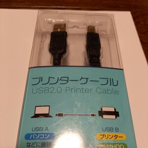 ケーブル プリンターケーブル　usb2.0 Aタイプ　Bタイプ　変換　3m 未使用　送料520 ecj-b20a30-bk ケーブル　接続