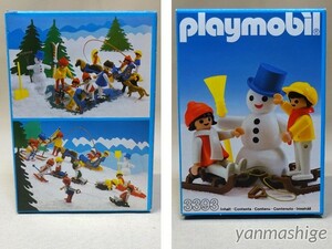 新品1984年 廃番レア ウィンター 3393 『雪だるまと子どもたち』 プレイモービル playmobil system ゲオブラ Geobra Winter Fun Snowman