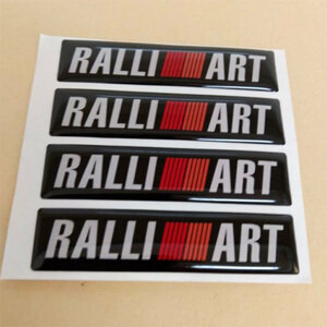 RALLIART ラリアート　 エポキシ３Dステッカー　４個セット