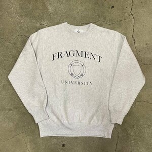 極美品 FRAGMENT FRGMT UNV C／N SWEAT B GREY S フラグメント ユニバーシティ スウェット グレー