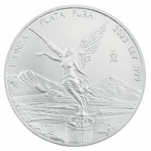 【ご紹介いたします！】2023年 メキシコ リベルタット1oz 31.1ｇ純銀貨 独立と自由の女神像 インフレにもデフレにも強いコインコレクション