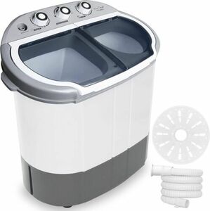 Pyle Compact Home Washer & Dryer, 2 in 1 Portable Mini Washing Machine, Gray 海外 即決