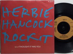 【英7】 HERBIE HANCOCK ハービー・ハンコック / ROCK IT / 1983 UK盤 7インチシングルレコード EP 45 踊るさんま御殿 試聴済