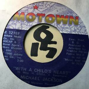 試聴 MICHAEL JACKSON WITH A CHILD’S HEART / MORNING GLOW 両面EX+ 