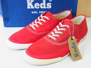 TS 展示品 デッドストック Keds ケッズ TRIUMPH RED’S スエードレザー スニーカー 赤 サイズ27