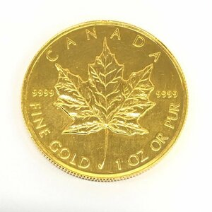 K24IG　カナダ　メイプルリーフ金貨　1oz　1990　総重量31.1g【CDAL7091】