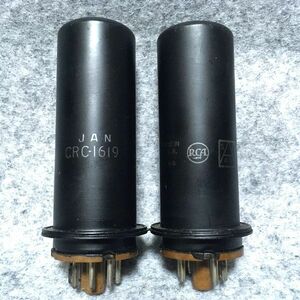 ●RCA JAN CRC-1619● 直熱ビーム出力管 メタル管 軍箱入り 新品同様 測定済 ペア H