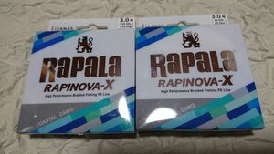 ラパラ ラピノヴァX カモカラー 150ｍ 3.0号 2個セット コスタル 新品 RAPINOVA-X マルチゲーム 鯰 ナマズ 雷魚 ライギョ 蛸 タコ