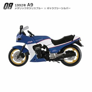 ヴィンテージバイクキット Vol.9 KAWASAKI GPZ900R【8】1992年 A9 メタリックポラリスブルー×ギャラクシーシルバー (新品) エフトイズ