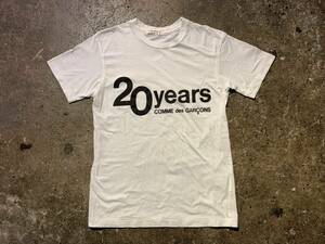 COMME des GARCONS 92SS 20years Tシャツ 製品洗い GT-110620 AD1992 コムデギャルソン 20周年