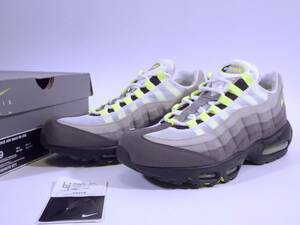 本物/2017年 NIKE AIR MAX95 OG 希少サイズUS9/27cm イエローグラデ完全復刻版 Ziploc保管/新品に近い極上品jordan1 retro dunk sb supreme